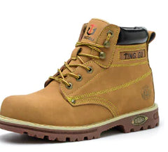 High-Cut Yellow Safety Training Work Boots